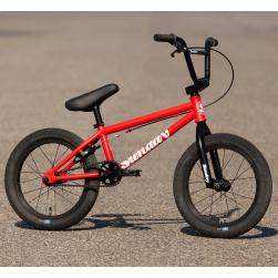 Sunday Primer 16 2022 16.5 Fire Engine Red BMX bike